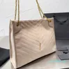 Projektant - torby na zakupy torby na ramię skórzane litery mody zamykające zamykanie kieszeni duże kieszenie pojemnościowe klasyczne torebki torebki