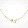 New Luxury Designer U-Shaped Horseshoe Pendant Necklace Classic Women's Necklace Collarbone Chain Gold Plated and Diamonds Designer Jewellery