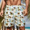 Shorts pour hommes Hommes Maillots de bain Mode Graffiti Imprimer Anti-rides Conseil Jeunes Tie-Dye Cordon de serrage Hawaiian Beachwear