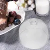 Servis uppsättningar kaka glas täcker praktiskt dammsäker transparent skivspelare till dessert skyddande