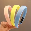 Acessórios de cabelo 2024 Bebê Meninas Bonito Esponja Borda Larga Doce Fluorescente Sólida Hoop Crianças Adorável Headband Crianças Doce