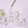 2st Candle Holders Modern Glass Candleholder Nordic Home Decor Clear Glass Candle Holder Candlelight Home Decoration Ornament Candel Holder