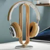 Accessories Bamboo Wood Aluminum Headphone Stand Gaming Headset Earphone Display Rack Hanger Holder Bracket Headsets Storage Accessories