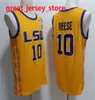 Melek Reese LSU Tigers Basketbol Forması Erkek Kadınlar dikişli Hailey van Lith LSU Jersey