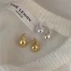 Earrings S'STEEL 925 Sterling Silver Korean Water Drop Simple Studs Gold Earrings Gifts For Women Punk Luxury Earing Party Fine Jewelry