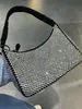 Luxury Designer rhinestone crystal hobo diamond Shoulder Bags Womens underarm tote shiny handbag purse shoulder bags mens lady black crossbody armpit clutch bag