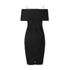 Casual Dresses Women Off Shoulder Slim Tight Dress Elegant Bronzing Splice Sleeveless Sexy Wrap Hip Waisted Evening Party Vestidos