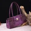 Evening Bags Casual Versatile Crossbody Crocodile Pattern Leather Handbag Portable Women's Shoulder Underarm Bag High Quality