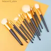 فرش المكياج MyDestiny Makeup Brush-12pcs Supet Haintetic Hair Brushes Set-Pooder Foundation Blusher Eyeshadow Eyeliner Brushes Q240126