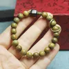 Strand Green Sandalwood 8mm Bracelet Personality Couple Retro Style Ethnic