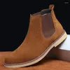 Bottes hommes en cuir véritable luxe décontracté cheville printemps automne hiver chaussures pour hommes chaud court extérieur chaussures d'entraînement