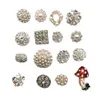 19mm Sewing Round Metal Shank Buttons Rhinestone Decorative Button