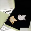 Szpilki, broszki 2021 wykwintny mody gołębi kardigan cztery liściowe piny koniczyny broszka Agat Kolorowy Agat dla kobiet dziewcząt Vale DHK9F