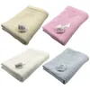 Blankets Baby Blanket  Swaddling Born Soft Fleece Winter Solid Bedding Set Cotton Quilt Infant Swaddle Wrap