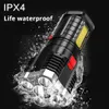 5LED High Power Led Flashlights Rechargeable Camping Spotlight with Side Light 3 Lighting Modes for Camping Adventure Outdoor