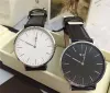 Designer Mens Watch Women Fashion Watches Daniel's Black Dial Leather Strap Clock