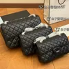 CF Caviar Bag Модная женская сумка через плечо Кожаная сумка с бриллиантами в клетку цвета: золотистая, серебряная фурнитура с металлической пряжкой Роскошная сумка Matelasse Chain Сумка через плечо Косметички 23/25/30 см