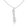 KF Deer HPHT Lab Grown Chain Pendant Real smycken Guldhalsband Romantiskt vitt guld Igi Link Chain 18K VVS Diamond Necklace