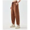 Al Yoga Wear Женские девятые спортивные штаны, готовые тянуть веревку, беговые брюки, эластичные брюки для тренировок с высокой талией, 3 цвета, модные YK245