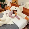 50-190 cm söt stor vit gås plysch leksak kawaii enorm anka sömn kudde kudde mjuk fylld djurdocka födelsedagspresent till flicka 240123