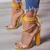 Sandaler Fashion Women Open Toe High Heels Shoes Woman Clear Transparenta Summer Party Shoes Ankel Strap Lace Big Size 34-43 J240126