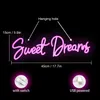 LED Neon Sign Ineonlife Sweet Dream Neon Sign Custom LED Lamp Wedding Party Valentine's Day Marriage Proposal Room Mural Style Wall Decor Gift YQ240126