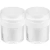 Bouteilles de stockage 2 pièces Creami Press Jar Bocaux avec couvercles Minuscules conteneurs Voyage Taille Toilette pour pompe sans air Blanc