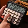 Calculadoras Calculadora ergonômica Calculadora alimentada por bateria com display LCD extra para uso doméstico no escritório Calculadora de mesa portátil para trabalho
