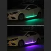 LED Neon Sign Nouvelle bande LED flexible de voiture RVB Lampe d'ambiance décorative Lampe d'ambiance de porte latérale de voiture Kit de lumière au néon automatique avec contrôle reomte YQ240126