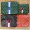 Clutches Damestas Hoogste kwaliteit Enveloppakketdocumenten Toilettasje Bescherming Make-up Clutch Leer DIY Doe het zelf293v