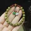 2024new Strand Guajacwood 8mm Bracelet Good Luck Continuous Lotus Seedpod Pendant