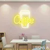 LED Neon Sign Coffee Neon Sign Light for Bar Decor Shop Home Pub Room Office Wall Decor Art Restaurant Cup Business Signboard Neon Lamp Signs YQ240126