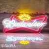 LED Neon Sign Neon Light Sign Budweiser Background Neon Sign Lights Club Bar Party Beer Shop Hanging wall Decorative Art Neon Lamp Led Signs YQ240126