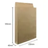 Storage Bags 2 Pcs A4 Brown Kraft Paper File Book Calligraphy Painting Drafts Resume Blank Bag Po Love Letter Diary