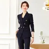 Damskie garnitury S-3xl Kobiet Blazer podwójnie piersi kurtka Slim Spring Autumn Casual Office Prace plus size czarny ciemnoniebieski