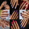 False Nails Fashionable Nail Enhancement Simple Mid Length Solid Color Patch Wearable Finished Product Detachable Art