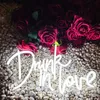 Led Neon Sign Drunk in Love Neon Sign LED LIGHTS Bedroom Wall Wedding Birthday Valentine's Day Party Bar Home Restaurant Art Decoration Lamps YQ240126
