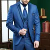 Suits For Men Terno Wedding Ropa Hombre Peaked Lapel Single Breasted Three Piece Jacket Pants Vest Slim Fit Costume Hombres 240123