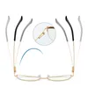 Vintage Cat Eye Anti-Blue Light Metal Glasses Frames Optical Computer Glasses Women Spektakel Fashion Gelonglassor 240126