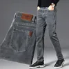 ICPANS Outono Verão Denim Jeans Homens Reta Estiramento Regular para Homem Preto Clássico Vintage Mens Calça Tamanho Grande 2938 40 240124