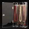 Jewelry Pouches Transparent Acrylic Box Organizer Necklace Bracelet Display Stand Ring Earrings Boxes Storage Accessories Gift