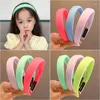 Acessórios de cabelo 2024 Bebê Meninas Bonito Esponja Borda Larga Doce Fluorescente Sólida Hoop Crianças Adorável Headband Crianças Doce