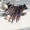 Makeup Brushes Hourglass Makeup Brushes Set - Luxury Powder Blush Eyeshadow Crease Concealer eyeLiner Smudger Metal Handle Brushes Q240126