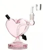 Vintage Valentines Love Heart Glass Pipe Bong hookah Dab Rig Original Factory made can put customer LOGO by DHL UPS CNE