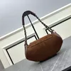 Fashion Designer bag New brown frosted cowhide vintage bag Hand-held crossbody bag size 28x15x6 Dumpling underarm bag