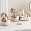 Boîtes de rangement Desktop Portable Rotation Multifonction Proof Cosmetic Brush Organizer porte-poussière Boîte de maquillage à lèvres Shadow