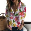 Damskie bluzki wiosenne i jesienne damskie koszule moda moda kwiat kwiat 3D Piękny styl