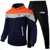 Herren-Trainingsanzüge, modische Herren-Trainingsanzüge, Hoodies, Anzug, Herbst-Winter, Herren-Kapuzenpullover und Jogginghose, zweiteiliges Set, Übergröße, Herrenbekleidung, T240126