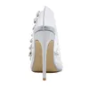 Scarpe eleganti Kcenid Grandi scarpe da donna in cristallo Décolleté in PVC trasparente Tacchi alti Sexy punta a punta Discoteca Prom Matrimonio femminile