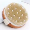 Natural Bristle Brush Soft Wet Dry Skin Body SPA Brush Bath Massager Home Dry Wet Back Shower Brushes Exfoliating Bathing Brush 0126